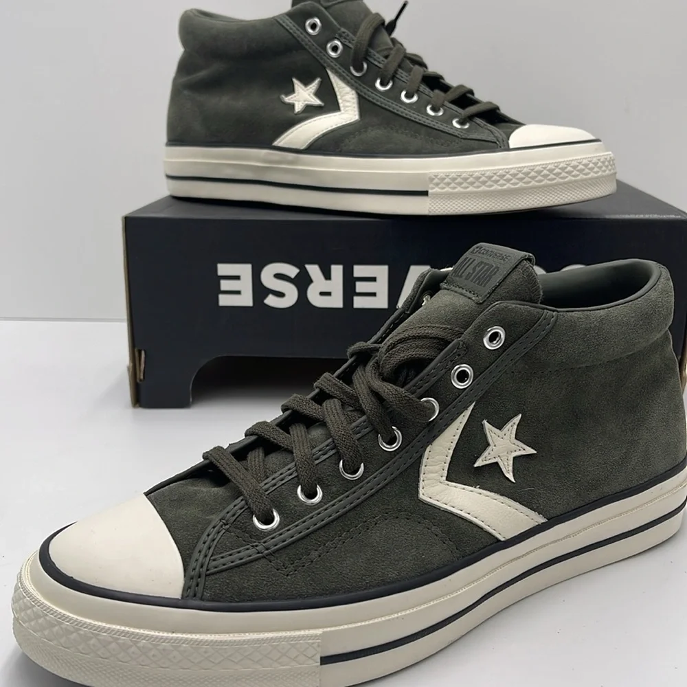 Converse Men's Black High-Top Sneakers A09463C
STAR PLAYER 76 MID CAVE GREEN - Picture 15 of 16